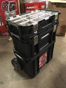 Husky 22 in. Connect Rolling System Plastic Tool Box   Customer Returns See Pictures