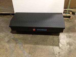 lot 1 image: 41 in. Matte Black Aluminum Lo- Side Truck Tool Box by Weather Guard    Customer Returns See Pictures