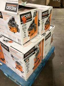 lot 5 image: Pallet of Ridgid WetDry Shop Vac Various Models and Conditions   Customer Returns See Pictures