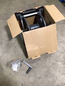 lot 24 image: Gorilla 150 ft. Aluminum Zero Rust Hose Reel   Customer Returns See Pictures