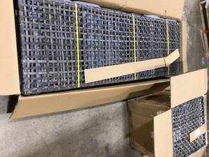 lot 35A image: JOYSIDE Outdoor Wicker Patio Sofa and Ottman Blue FSAO-M14-BLUE Customer Returns See Pictures