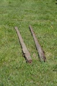 lot 19 image: 2 Carriage Tounges with some hardware installed