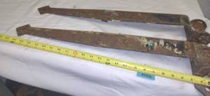 lot 92 image: Monster Antique Door Strap Hinges.