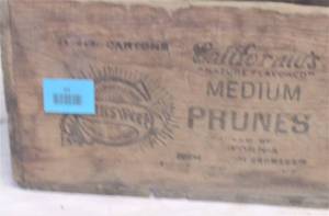 lot 93 image: Sunsweet Prune Vintage Wood Crate.