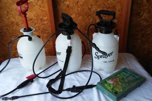 lot 158 image: Hand Pump Sprayers(3) And Soil Tester.