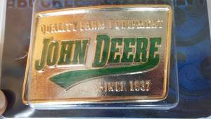 lot 172 image: John Deere Belt Buckle. Quality Farm Equipment Since 1837
