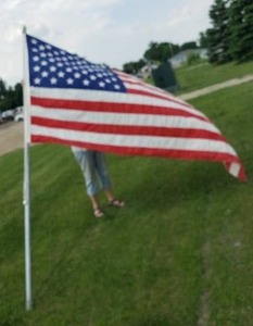 lot 184 image: Flag With Pole.