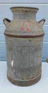 lot 195 image: Vintage Milk Can.