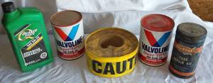 lot 220 image: Valvoline Oil and More. Caution tape, Tube Repair