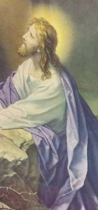 lot 105A image: JESUS PRAYING AT GETHSEMANE.