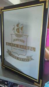 lot 73A image: Jameson Black Barrel Framed Mirror.