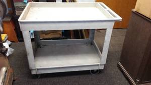 lot 268 image: Poly Rolling Utility Cart.