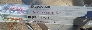 lot 61 image: Jenn-Air Stainless Steel Rotisserie Kit.