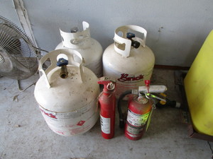 lot 40 image: Propane Tanks & Fire Extinguishers