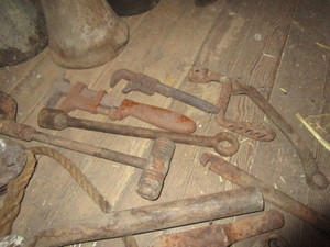 lot 57 image: Vintage Pulleys & Wrenches