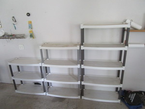 lot 75 image: Poly Garage Shelving