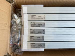 lot 26 image: 10 Pack of  8ft LED Shop Light Fixture, V Shape 100w 14500LM 5000K ( Daylight White),8 Foot , 96 T8 Integrated LED Tube, Linkable Led Bulbs for Garage, Warehouse, Plug and Play, Clear Lens