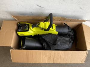 lot 161 image: Ryobi 40V HP Brushless 100 MPH 600 CFM Cordless Leaf BlowerMulcherVacuum