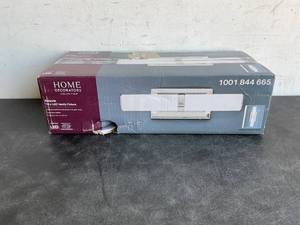 lot 65 image: Home Decorators Collection Rolande 60-Watt Equivalent Polished Nickel LED Vanity Light with Tube Etched Glass