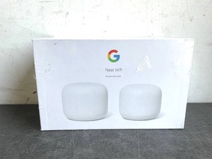 lot 84 image: Google Nest Wifi - Mesh Router AC2200 and 1 Point with Google Assistant - 2 Pack - Snow