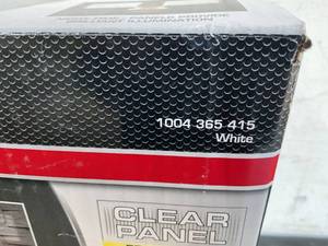 lot 88 image: LOT OF TWO 270 Degree Integrated LED Motion White Outdoor Flood Light with Clearview Edgelit Translucent Light Panel Technology