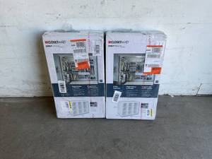 lot 100 image: LOT OF TWO ClosetMaid White Wood Look 9-Cube Organizers