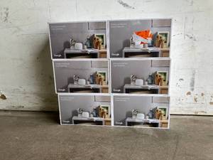 lot 139 image: LOT OF SIX Google Nest Wifi - Mesh Router AC2200 and 1 Point with Google Assistant - 2 Pack - Snow