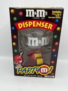 lot 2 image: Vintage M&Ms Candy Dispenser (1990s) with Original Retail Box
