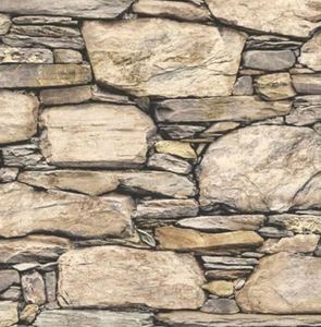 lot 8 image: NuWallpaper Hadrian Stone Wall Peel & Stick Wallpaper Sand Stone - Qty 5