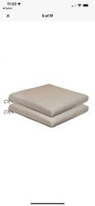 lot 14 image: Sunbrella Performance Fabrics OutdoorSeat Pad 18.9x17.9x 2.2in Spectrum Pebble
