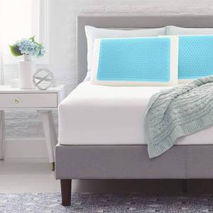 lot 24 image: Comfort Revolution Blue Bubble Gel  Memory Foam Pillow - Standard Size