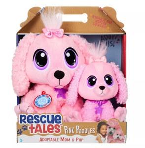 lot 20 image: Rescue Tales Adoptable Mom & Pup - Pink Poodle