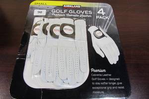 lot 90 image: KIRKLAND SIGNATURE Golf Gloves Premium Cabretta Leather Left Hand Glove Sz Small