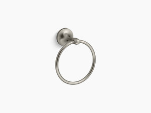 lot 58 image: KOHLER Willamette Towel Ring - Brushed Nickel