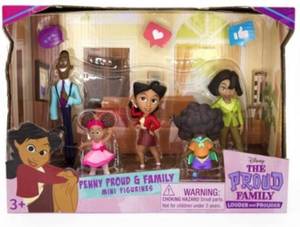 lot 84 image: The Proud Family Louder and Prouder Penny Proud and Family Mini Figurines Set