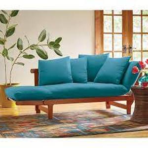 lot 8 image: Lounger Sofa Bed Frame Only - Oak