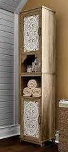 lot 5 image: Stamped Metal Towel Cabinet