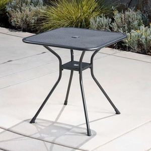lot 39 image: SunVilla Steel Mesh Bistro Table, Commercial Quality, Charcoal