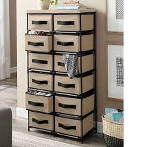 lot 32 image: 12-Drawer Storage Organizer - Tan
