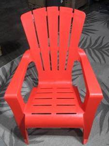 lot 91 image: Red Adirondack Chair