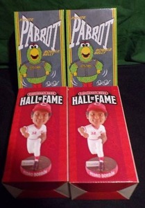 lot 221 image: (2) Pirate Parrot & (2) Pedro Borbon Bobblehead Lot  4 Bobbleheads