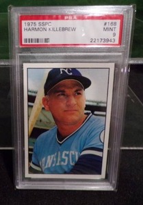 lot 198 image: 1975 SSPC Harmon Killibrew #168 PSA 9 MINT