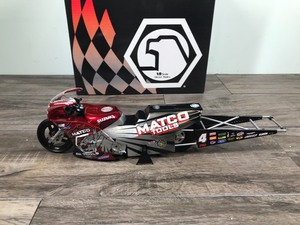 lot 38 image: 2002 NHRA Action Matco Tools Craig Treble Suzuki Iron Eagle 19 scale die cast pro stock bike
