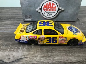 lot 86 image: 1999 Nascar Mac Tools Collectors Club Ernie Irvan Pontiac #36 M&Ms  Pedigree 124 scale die cast stock car
