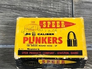 lot 456 image: 23 - Speer .30 Caliber Plinkers 100 grain round nose bullets
