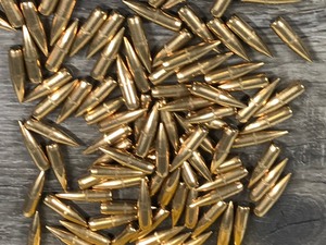 lot 464 image: 99 - Speer 22 cal. 62 grain .224 FMJ-Boat Tail Bullets