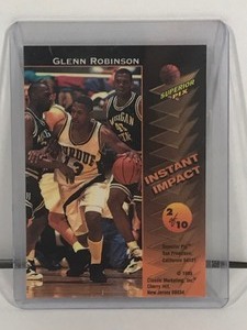 lot 489 image: 1995 Classic Superior Pix Instant Impact Glenn Robinson Basketball Card #2