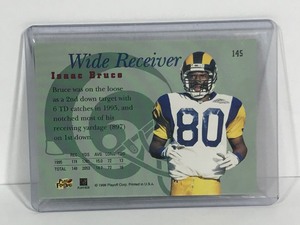 lot 499 image: 1996 Playoff Prime Issac Bruce Football card #145