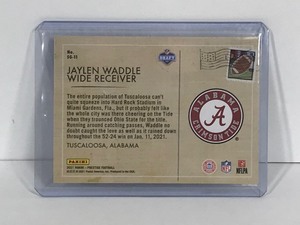 lot 500 image: 2021 Panini Season Greetings Jaylen Waddle Football Card #SG-11