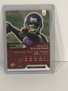 lot 507 image: 1999 Playoff ABS EXP Daunte Culpepper Rookie Football Card #11